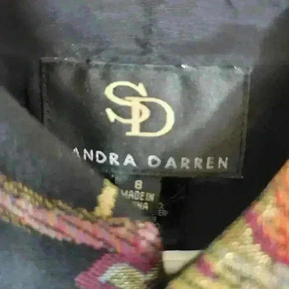 Sandra Darren Blazer Womens 8 Tapestry Beaded Work Office Casual Jacket Church - Picture 2 of 10